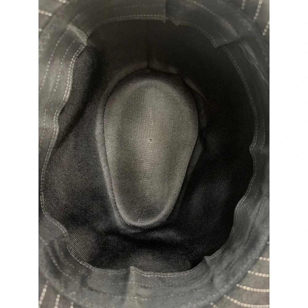 Black Pinstripe Fedora Hat Classic Gangster Style Trilby Narrow Brim